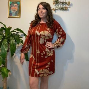 Vintage floral shift dress